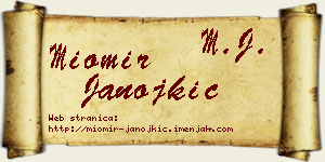 Miomir Janojkić vizit kartica
